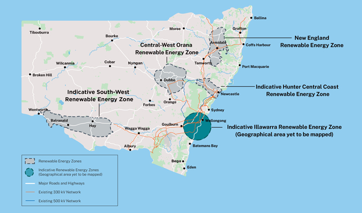 Renewable Energy Zone locations | EnergyCo