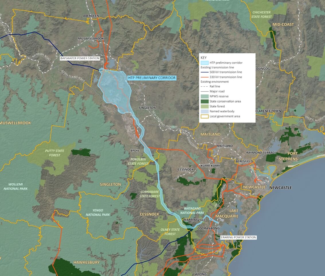 Map: HTP preliminary corridor
