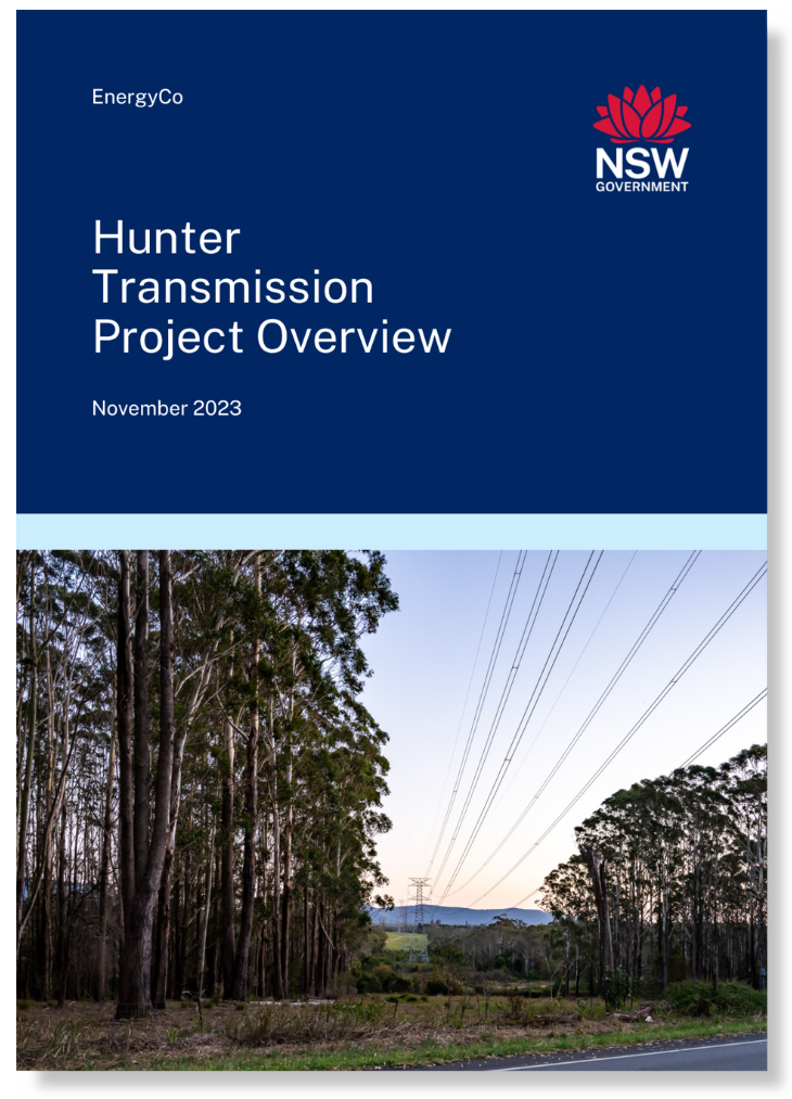 Report cover: Hunter Transmission Project Overview